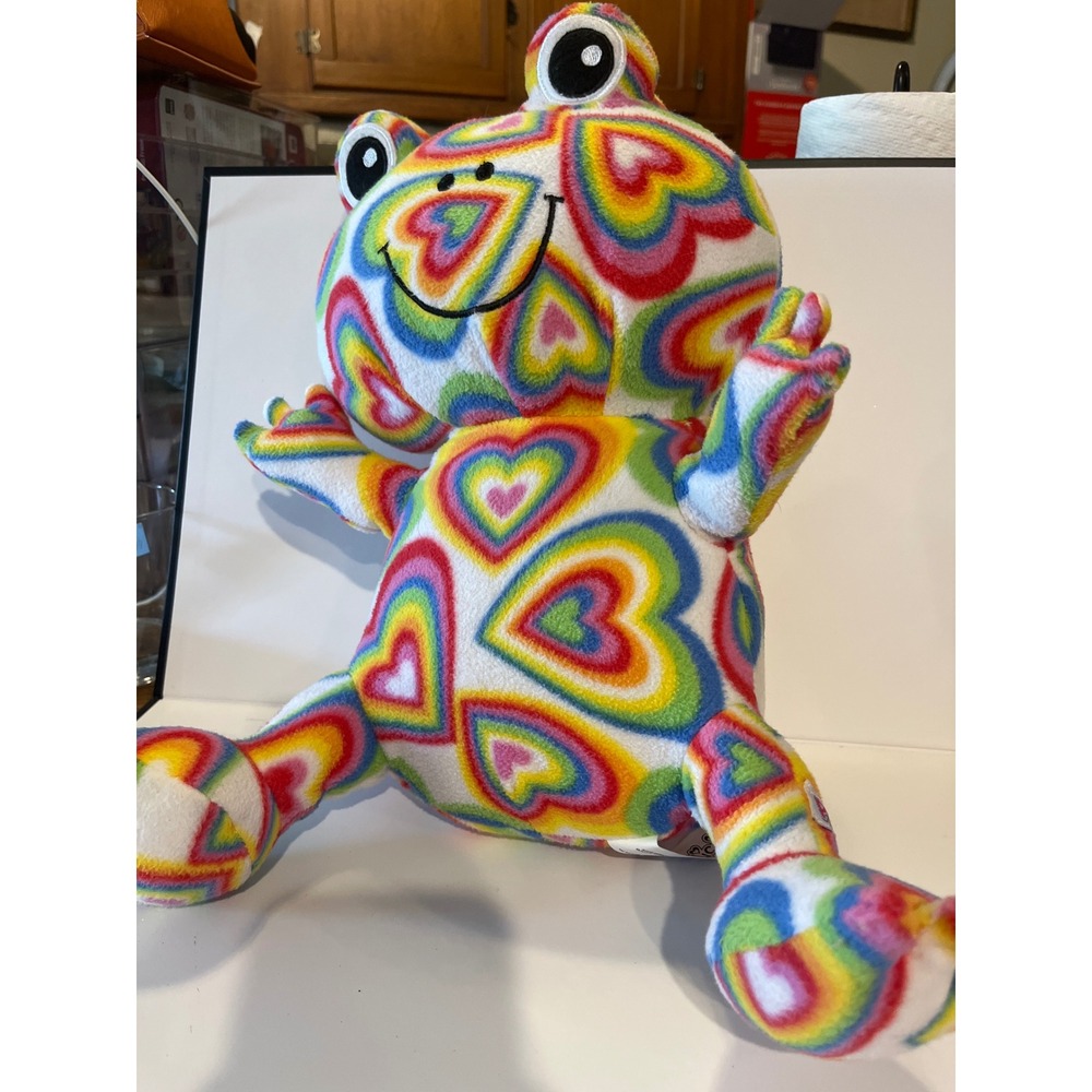 Plushalicious Rainbow Heart Frog Toys R Us Geoffrey‎ LLC 2011 Stuffed Animal